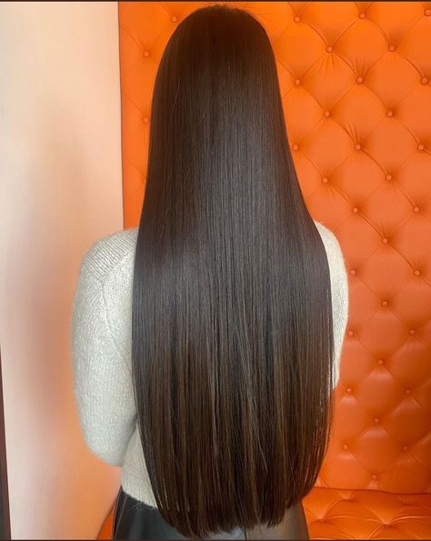 Straight Long Brown Hair, Silky Brown Hair, Half Colored Hair, 20 Inch Hair Extensions, Silk Press Hair, Brown Straight Hair, Long Shiny Hair, Hair Extensions For Short Hair, Peekaboo Hair