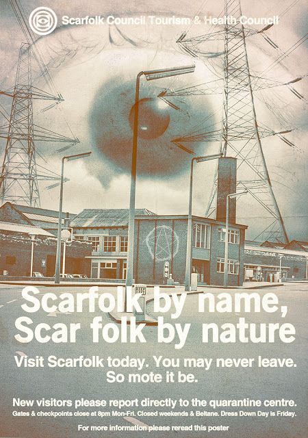 Scarfolk Council: February 2013 Announcement Graphic Design, Scarfolk Council, Announcement Graphic, Graphic Design News, Dress Down Day, Dental Tourism, Pagan Rituals, Tourism Poster, Funny Random