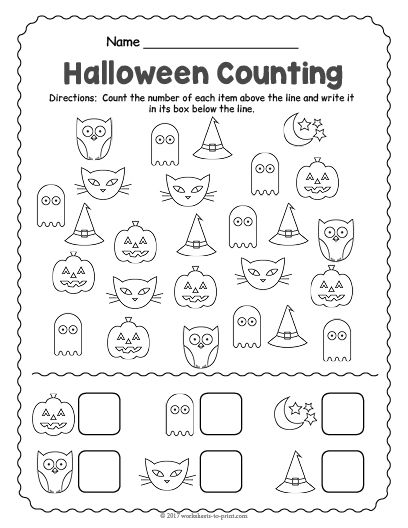 Free Printable Halloween Counting Worksheet Halloween Counting Kindergarten, Halloween Worksheets Preschool, Halloween Worksheets Free, Halloween Counting, Counting Worksheet, Free Printable Halloween, Halloween Kindergarten, Halloween Worksheets, Counting Worksheets