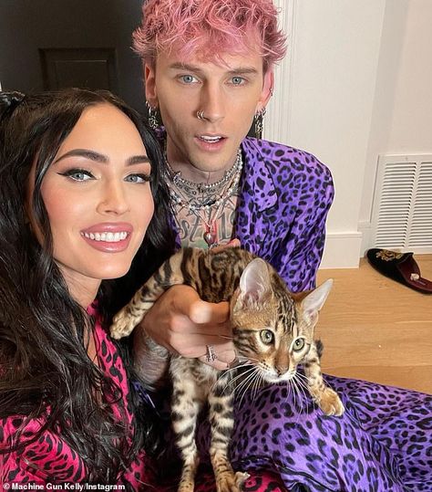 Megan Fox And Mgk, Relationship Timeline, Colson Baker, Low Cut Dresses, Pink Blazer, Megan Fox, Kitten Adoption, Hollywood Celebrities, Famous Celebrities