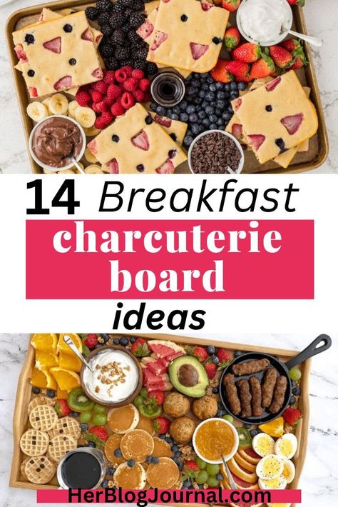 breakfast charcuterie board ideas filled with waffles, eggs, fruits and desserts Breakfast Charcuterie Boards, Super Healthy Breakfast Ideas, Breakfast Charcuterie Board Ideas, Breakfast Charcuterie Board, Breakfast Charcuterie, Charcuterie Board Ideas, Simple Breakfast, Food Platters, Charcuterie Boards