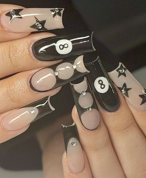 Unusual Nail Designs, October Nails, Goth Nails, Grunge Nails, Her Nails, Hair Done, Nails Done, Soft Nails, Nail Tattoo