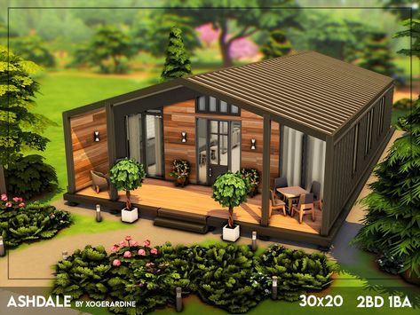 Sims 4 One Person House, Sims Tiny House Ideas, Sims 4 Tiny House Ideas, Sims 4 Bedroom No Cc, Sims 4 Victorian House, Sims 4 Beach House, Sims 4 Modern House, The Sims 4 Lots, Sims 4 House Plans