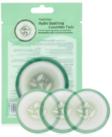 Forever 21 Purederm #Cucumber #Eye #Pads. A pre-moistened cucumber pad by PuredermTM featuring cucumber formula to help soothe and hydrate tired eyes. Content + Care - 10 sheets total - Use as directed - Made in Korea Size + Fit Cucumber Eye Pads, Cucumber Products, Under Eye Gel Pads, Reusable Eye Pads, Eye Gel Pads, Cucumber On Eyes, Tired Eyes, Cucumber, Forever 21