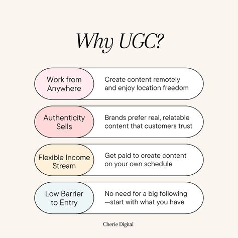 Looking to start making money online? Becoming a UGC creator is one of the easiest ways to get paid for your creativity. With no big following needed and flexible, remote opportunities, you can work with brands creating authentic content that converts. Start building your portfolio and enjoy the perks of a UGC career. Ready to dive in? Here’s why UGC is the perfect side hustle #UGCCreator #ContentCreationTips #WorkFromAnywhere #SocialMediaMarketing #PassiveIncomeIdeas #DigitalMarketing Location Freedom, Start Youtube Channel, Content Social Media, Ugc Content, Start Making Money, Making Money Online, Content Creation, Side Hustle, Making Money