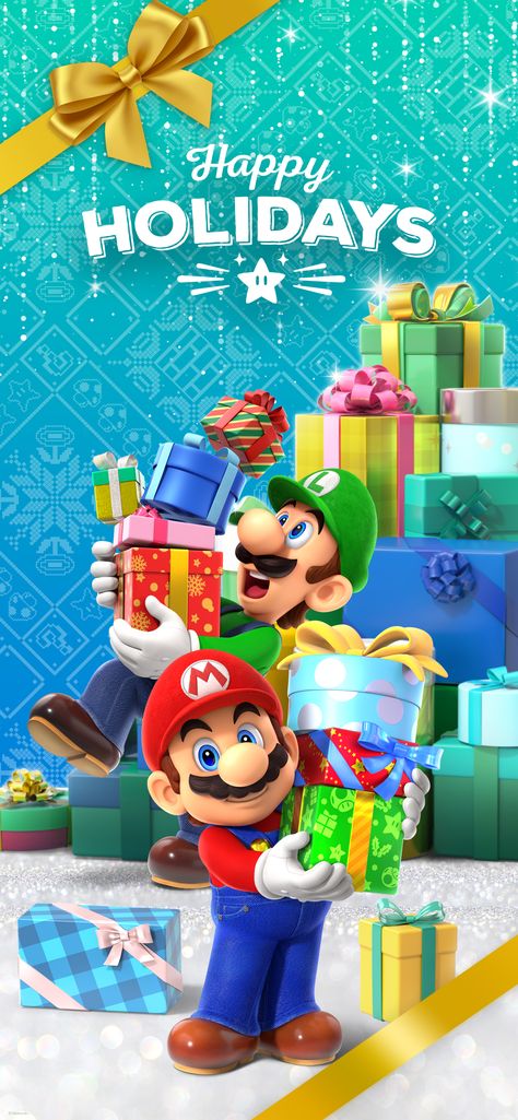 Ideas Souvenirs, Geek Christmas, Christmas Cartoon Characters, Super Mario And Luigi, Christmas Apps, Super Mario Art, Kids Game, Ideas Hogar, Super Mario Brothers