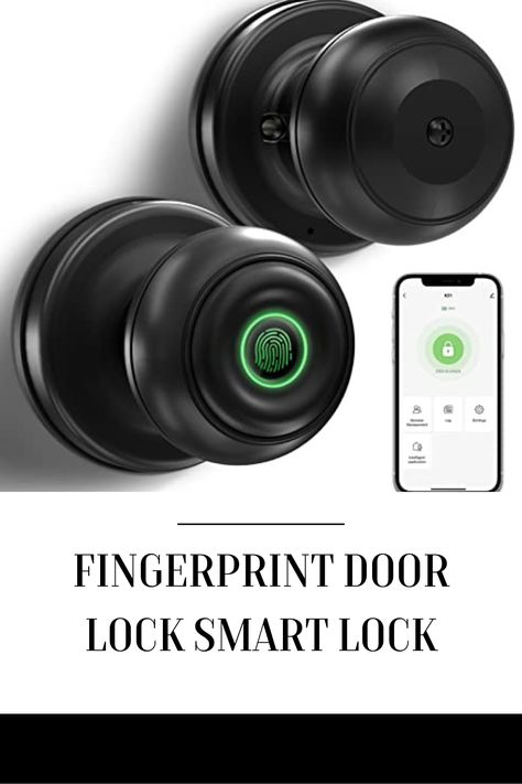 This fingerprint door knob is an easy install easy to set up that locks and unlocks with your finger print. It has 3 ways to unlock, fingerprint unlock, App control, emergency back-up keys, a perfect fingerprint door lock to get keyless entry door lock. #HomeImprovement #DIY #EasyDIY #HomeDecor #BudgetRenovation #QuickFix #HomeProjects #SimpleSolutions #WeekendProjects #DIYHome #HomeUpgrades #DIYInspiration #DecorOnABudget #HomeMakeover #NoToolsRequired Finger Print Door Knob, Finger Print Door Lock, Door Knob Lock, Basement Garage, Keyless Entry Door Locks, Fingerprint Door Lock, Bedroom Basement, Easy Home Improvement, Garage Office