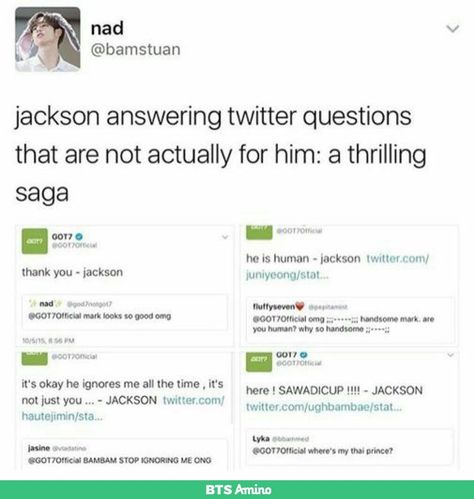 Got7 Jackson Funny, Got7 Meme, Got7 Memes, Got7 Funny, Young K, Funny Kpop Memes, Got7 Jackson, Womens Clothes, Jackson Wang