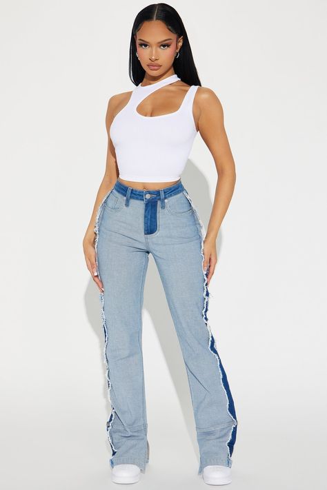 Women's Waited For This Straight Leg Jeans in Medium Wash Size 9 by Fashion Nova 90s Brunette, Inside Out Jeans, Modeling Clothes, Outfits Con Jeans, Best Friend Outfits, Fashion Nova Outfits, Model Outfits, Inspiration For Women, Fashion Nova Jeans