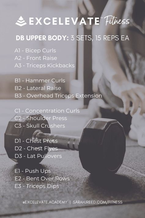 Upper Body Circuit Workout Weights, Upperbody Dumbell Circuit, Upper Body Superset Workout, Upper Body Superset, Super Set Workouts, Upper Body Dumbbell, Upper Body Strength Workout, Upper Body Dumbbell Workout, Bell Workout