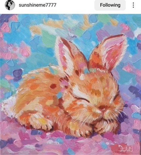 Duckling Painting Acrylic, Bunny Paintings Easy, Painting Rabbits Acrylic, Bunny Painting Ideas, Bunny Painting Easy, Rabbit Paintings, Animal Paintings Acrylic, Bunny Painting, Rabbit Painting