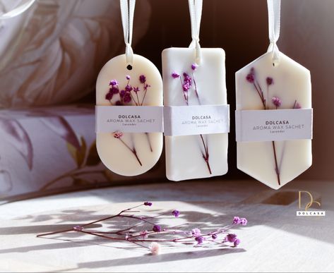 Aroma Sachets are made up of pure organic soy wax, dried flowers and long lasting english lavendar scented oils , and they are an entirely chemical-free way to refresh small spaces. Scent Sachet, Wax Sachet, Scented Pillar Candles, Intention Candles, Scented Sachets, Scented Oils, Design Your Home, Gift Packs, Sachets