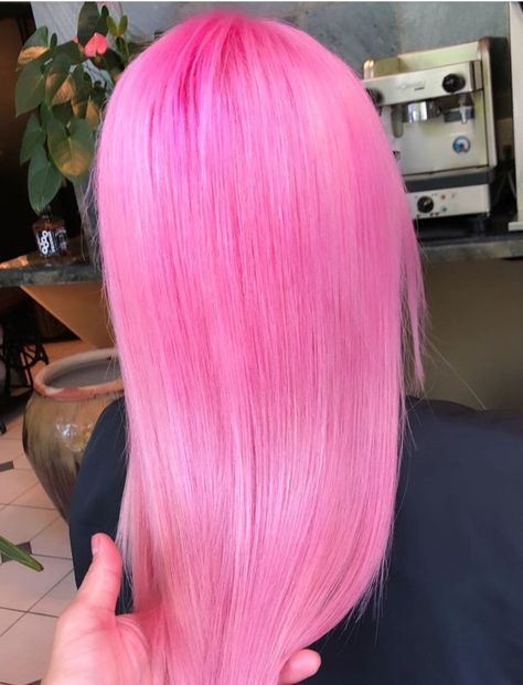 Candy Pink Hair, Curly Pink Hair, Cotton Candy Pink Hair, Bubblegum Pink Hair, Lady Lovely Locks, Pink Hair Dye, Hot Pink Hair, Coloured Hair, Spring Hair Color