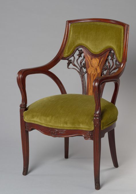 Chair | Cleveland Museum of Art Art Nouveau Furniture Bedroom, Art Nouveau Furniture Antiques, Art Nouveau Sofa, Art Nouveau Chair, Fancy Sofa, Fancy Chair, Art Nouveau Interior, Unusual Furniture, Art Deco Chair