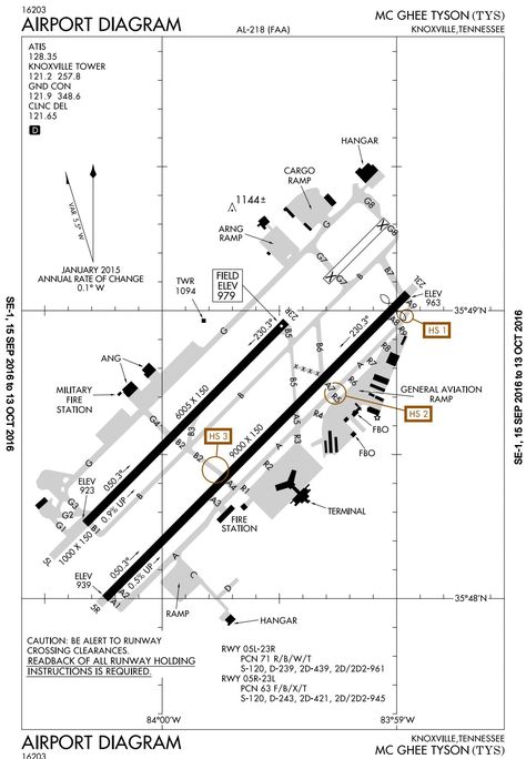 McGhee Tyson Airport diagram- Knoxville Tennessee. (KTYS) Airport Floor Plan Design, Airport Plan Architecture, Airport Diagram, Airport Structure, Airport Operations, Aviation Charts, Flight Map, Airport Jobs, Delhi Airport