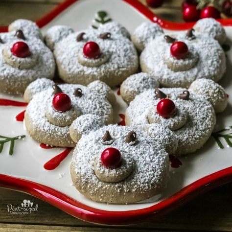 spiced polar bear cookies Polar Bear Cookies, Christmas Dinner Sides, Paw Cookies, Christmas Cookie Swap, Winter Cookies, Winter Cookie, Bear Cookies, Cookie Swap, Xmas Cookies