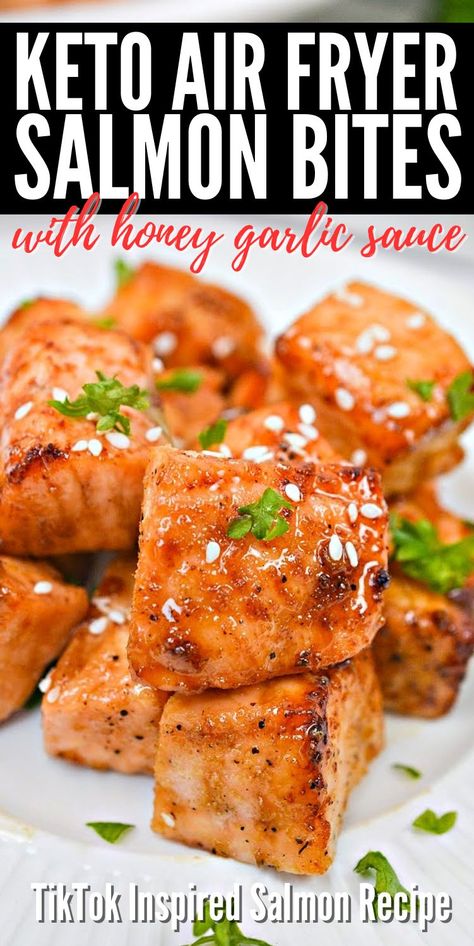 Air Fryer Spicy Hasselback Salmon, Salmon Bowls Healthy Easy Airfryer, Keto Recipes For Ninja Foodi, Easy Keto Salmon Recipes, Keto Recipes Side Dishes, Airfryer Keto Recipes Easy, Keto Salmon Bites Air Fryer, Keto Salmon Air Fryer Recipes, Air Fryer Honey Garlic Salmon