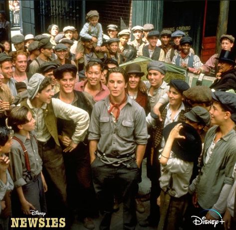 Newsies Cast 1992, The Newsies 1992, Crutchie Newsies 1992, Newsies Aesthetic 1992, Newsie Outfit, Jack Kelly 1992, Christian Bale Newsies, 1992 Newsies, Newsies Movie