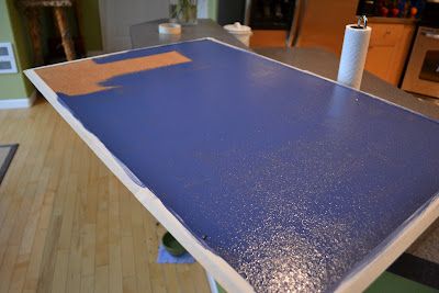 Off for the Season: How to Paint a Cork Board. Cork Board Painting Ideas, Cork Board Painting, Painting A Cork Board, Painting Corkboard, Small Room Desk, Craft Room Desk, Diy Cork Board, Boys Bedroom Furniture, Bedroom Furniture Makeover