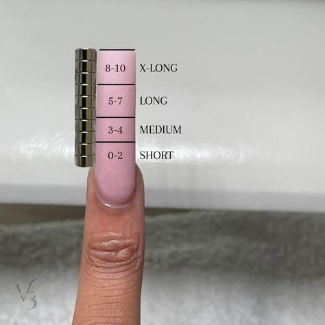 Sizing chart for my clients💕 Use this chart for reference! • • • #nails #nailsnailsnails #notpolish #nailart #explorepage #nailaddict #nailporn Acrylic Size Chart, Nail Rules For Clients, Mail Length Chart, Nails And Prices, Length Chart Nails, Username Ideas For Nail Page, Nail Magnet Length Chart, Press On Application, Nail Length Chart Magnets