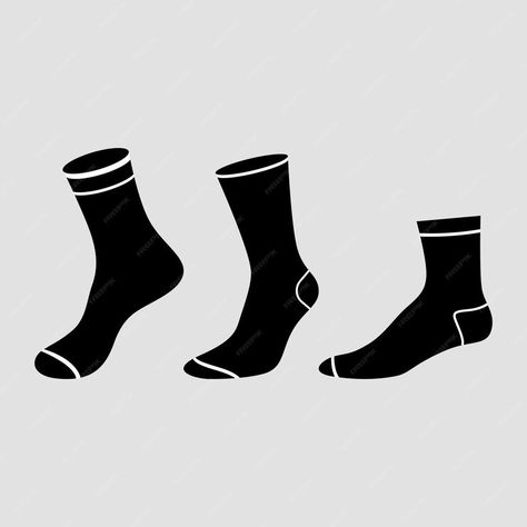 Types Of Socks, Socks Illustration, Socks Logo, Sheer Socks, Tech Pack, Premium Vector, Graphic Resources, Anatomy, Logo Design