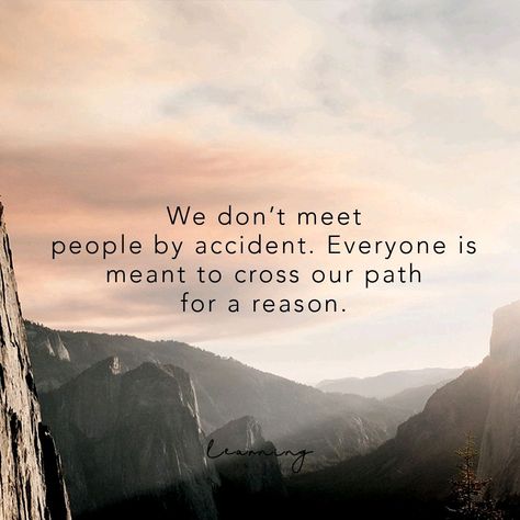 Cross Paths Quotes, New People Quotes, Meet New People Quotes, Quotes About Meeting People, Meet Someone Quotes, Accident Quotes, There Are No Coincidences, No Coincidences, Reason Quotes