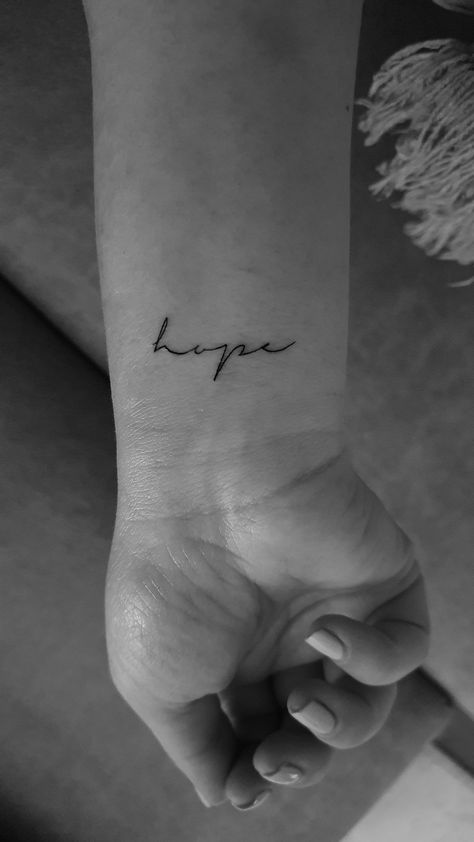 Hope Meaning Tattoos, Hide And Seek Tattoo, Tattoo Hope Symbol, Hope Tatoos Ideas, For The Hope Of It All Tattoo, Hope Tattoos For Women, Hope Tattoo Ideas, Joy Tattoo, Hope Tattoo