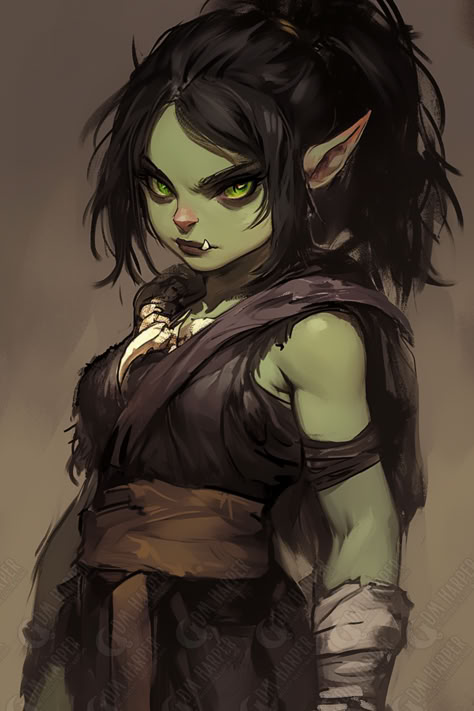 Goblin Female Art, Goblin Female Dnd, Female Goblin, Female Goblin Character Art, Goblin Druid Character Art, Goblin Warrior Character Concept, Goblin Art, Gamer Pics, D D Character Ideas