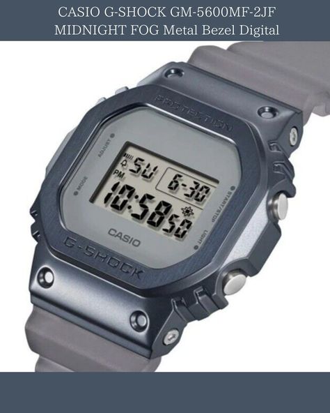 【CASIO G-SHOCK GM-5600MF-2JF MIDNIGHT FOG Metal Bezel Digital】 【Feature】 24-Hour Dial, 12-Hour Dial, Alarm, Backlight, Timer Movement :Quartz #CASIO #GSHOCK #GM5600MF2JF #MIDNIGHTFOG #MetalBezel #Digital #watches #wristwatch #watchaddict #luxurywatches #japanesewatch #ebay #ebaystore #ebayseller #ebaywatches G Shock Mudman, Metal G Shock, G Shock Ga 2100, G Shock Collaboration, Casio G Shock Dw 6900, Casio G Shock, G Shock, Luxury Watches, Ebay Store