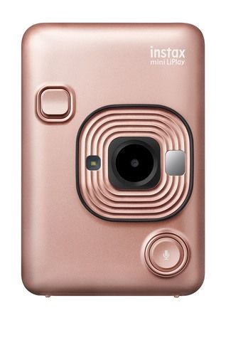 Instax Mini LiPlay Hybrid Instant Camera - Blush Gold Fujifilm Instax Mini Liplay, Instax Mini Liplay, Printer Memory, Instant Photo Camera, Smartphone Printer, Instax Photos, Photo Scan, Instant Film Camera, Blush Gold