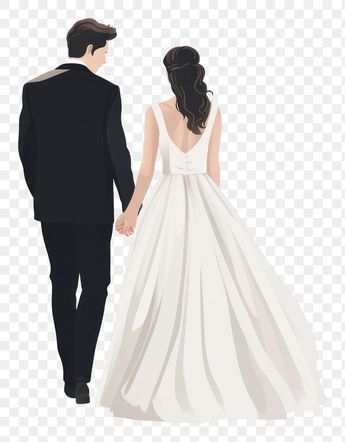 A groom and bride holding hands wedding fashion dress | premium image by rawpixel.com / PLOYPLOY Happy Holi Gif, Holi Gif, Couple Illustration Wedding, Dress Png, Illustration Wedding, Groom And Bride, Bride Gown, Couple Illustration, Happy Holi