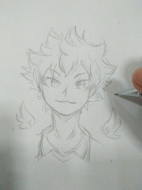 Hinata Shouyou Drawing, Haikyuu Drawing, Scary Drawings, Chibi Sketch, Art Sketches Pencil, Black Clover Anime, Ghibli Art, Sketchbook Inspiration, Anime Character Drawing