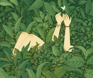 Art And Illustration, 판타지 아트, Art Anime, The Grass, Green Aesthetic, الرسومات اللطيفة, Pretty Art, Wall Collage, Aesthetic Art