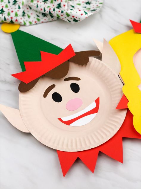 This paper plate elf is an easy and fun kids craft for Christmas they'll love making! It's great for both girls and boys since there's a free printable template for both! #simpleeverydaymom #kidscrafts #craftsforkids #boyscrafts #girlscrafts #christmascrafts #xmascrafts Paper Plate Elf, Elf Craft For Kids, Elf Craft, Elf Crafts, Holiday Art Projects, Paper Plate Craft, Paper Plate Crafts For Kids, Christmas Paper Plates, Christmas Crafts For Kids To Make