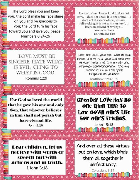 Encouragement Crafts, Valentine Verses, Valentines Scripture, Valentines Bible Verse, Church Valentines, Card Verses, St Columba, Christian Valentines, Verse Cards