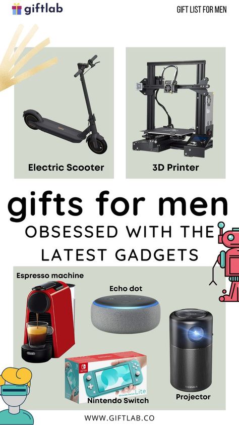 If you have a friend or loved one who is totally obsessed with the latest technology and gadgets, finding an affordable gift for him can be tough. Don't worry, we have a list of gifts that will keep him amazed no matter what your budget is! Here's an awesome gift guide for every tech savvy guy out there! #giftideas #giftsforhim #techy Top Tech Gifts, Tech Gifts For Men, Cool Gadgets For Men, Cool Tech Gifts, Latest Tech Gadgets, Technology Gifts, Engineering Science, Solar Kit, High Tech Gadgets