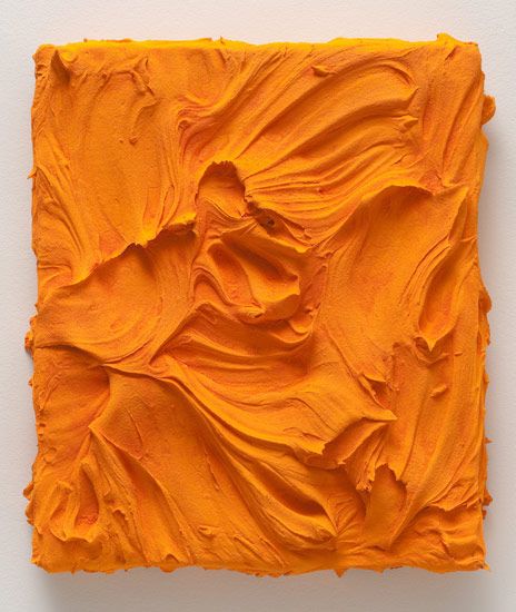 Concept Art Painting, Textured Art Colorful, Orange Paint Texture, Orange Art Painting, Textural Painting, Orange Painting, Orange Texture, Painting Sculpture, Contemporary Art Painting