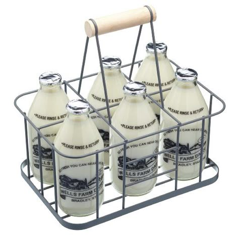 Metal Milk Crates, Milk Bottle Holder, Daily Milk, Rustic Wine Rack, Milk Delivery, Farm Fresh Milk, Vintage Milk Bottles, Rustic Wine Racks, Milk Packaging