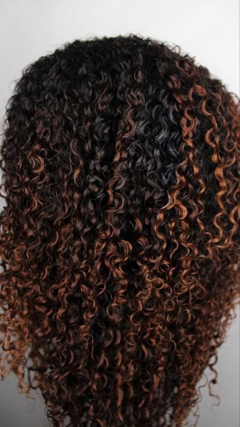 Curly Frontal Wig, Hairstyles 4c, Dyed Curly Hair, Highlights Curly Hair, Long Hair Tips, Low Porosity Hair Products, Colored Curly Hair, Dyed Natural Hair, Black Curly