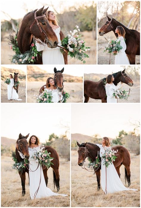 Horse Engagement Photos, Horse Wedding Photos, Country Wedding Pictures, Horse Photography Poses, Equestrian Wedding, Country Wedding Photos, Winter Wedding Photos, Cowgirl Wedding, Horse Wedding