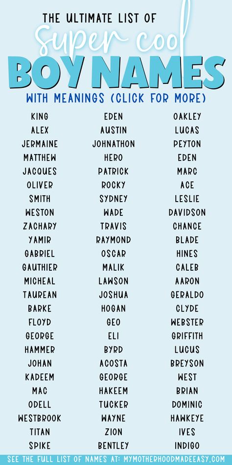 Looking for the perfect baby Boy name to give to your new blessing coming soon? Here is a list of 237+ baby Boy names to choose from! Read more. #babyboy #boynames #babyboynames #strongboynames #biblicalboynames #beautifulboynames #cutebabyboynames #disneybabyboynames #oldfashionedbabyboynames #uniquebabyboynames #rarebabyboynames Aesthetic Name For Boys, Male Celestial Names, Aesthetic Boy Name, Cute Male Names, Badass Names For Women, C Names For Boys, Cute Boy Names Unique, Original Boy Names, C Boy Names