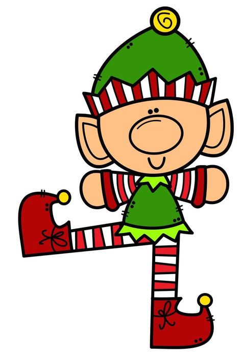 Christmas Cartoons Drawings, Elf Clipart Free Printable, Christmas Elf Drawing, Classroom Door Decorating, Elf Cartoon, Elf Clipart, Elf Drawings, Creative Clips Clipart, Winter Embroidery