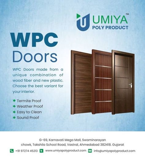 Paresh Patel on X: "WPC Doors Suppliers, Dealers , Mobile No.: +91 97274 45213 Web: https://t.co/RTgB5DiOr3 best WPC Door Suppliers, Dealers company advantages of WPC doors WPC Door Frame quality of a WPC door Wpc doors dealers suppliers ahmedabad Wpc doors dealers suppliers ahmedabad price https://t.co/JejNjc1pHS" / X Wpc Doors, Wood Plastic Composite, Fire Retardant, Door Manufacturer, Wood Fiber, Door Frame, Doors Interior, Doors, Frame