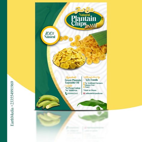 Chips Plantain Chips Flyer Design, Plantain Chips Label Design, Chips Label Design, Snack Design, Packaging Snack, Crispy Chips, Packaging Template Design, Plantain Chips, Chin Chin