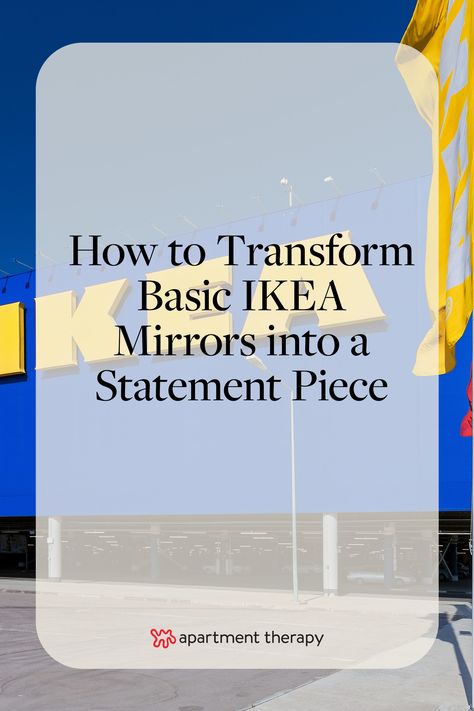 Check out this amazing (and affordable) project that uses IKEA mirrors to create an oversized statement piece. Ikea Large Mirror Hack, Ikea Frebro Mirror Hack, Blodlonn Ikea Mirror Hack, Blodlonn Ikea Mirror, Mirror Hacks Diy, Plexiglass Diy Projects, Square Mirror Ideas, Ikea Mirror Hack Diy, Ikea Mirror Wall