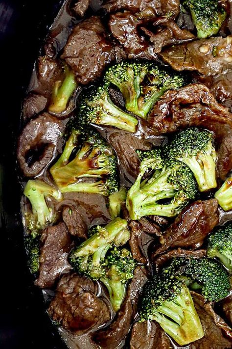 The Best Beef and Broccoli Crockpot Recipe - Carlsbad Cravings Heart Healthy Crockpot Meals, Healthy Crockpot Meals, Crockpot Beef And Broccoli, Slow Cooker Broccoli, Dinners Easy, Beef Broccoli, Beef And Broccoli, Potted Beef, Cooking Healthy