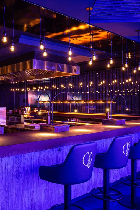 Bar Lounge Design, Bar Restaurant Design, Disco Bar, Candy Creations, Bar Restaurant Interior, Bar Interior Design, Blue Bar, Restaurant Concept, Bar Interior