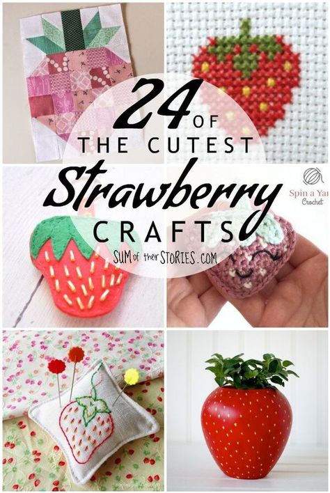 Harry Potter Scarf Pattern, Fabric Stash Buster, Strawberry Craft, Strawberry Crafts, Strawberry Kitchen, Strawberry Gifts, Strawberry Tea, Felt Play Food, Strawberry Decorations