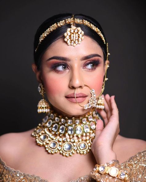 Latest Bridal Makeup, Jewellery Makeup, South Indian Bridal Jewellery, Indian Bride Makeup, Bridal Jewellery Inspiration, Bridal Makeup Images, Beautiful Bridal Jewelry, Bridal Jewels, Subtle Makeup