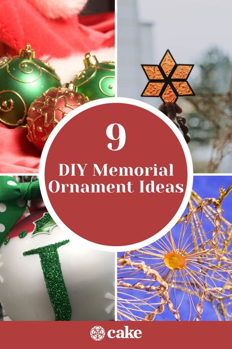 Memorial Christmas Ornaments, Christmas Ornament Ideas, Christmas Tree Ornament Crafts, Diy Christmas Ornament, Condolence Gift, Ornament Diy, Cake Blog, Ornament Ideas, Memorial Ornaments